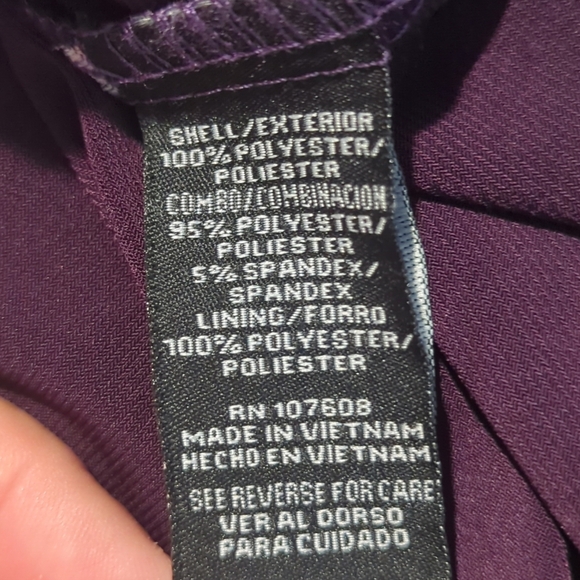 Karen Stevens Purple Formal Dress Slimming Sheer Overlay Size 18W-489 - Picture 8 of 9